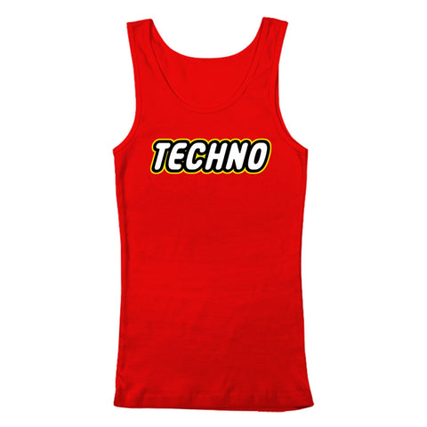 TECHNO - Tank Top - Red - BEDLAM Threadz