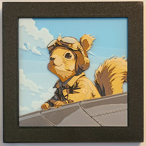 Amelia The Flying Squirrel - Mini Magnet Frame