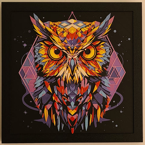 The Cosmic Owl - 3D Filament Painting